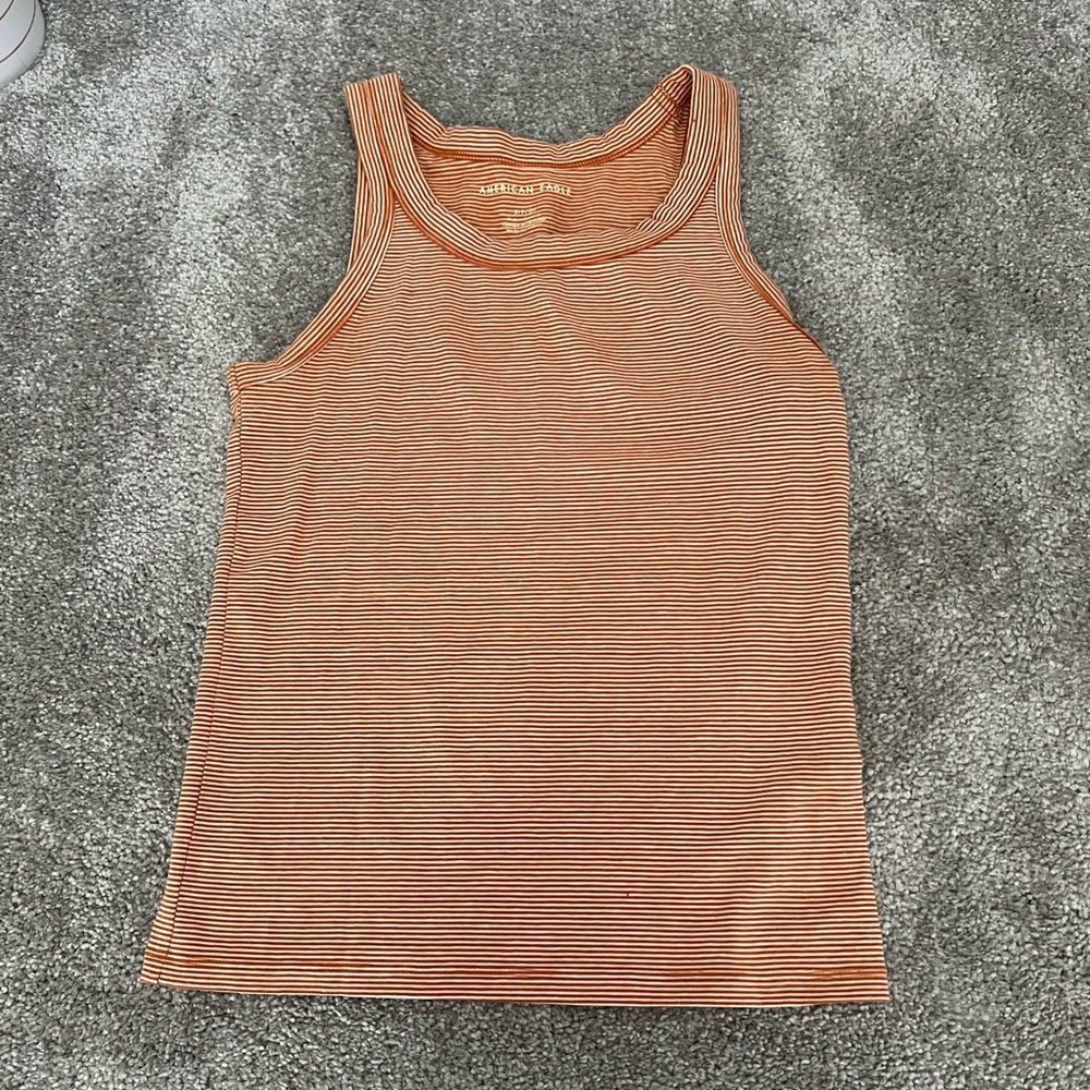 Orange And White Stripped Tank